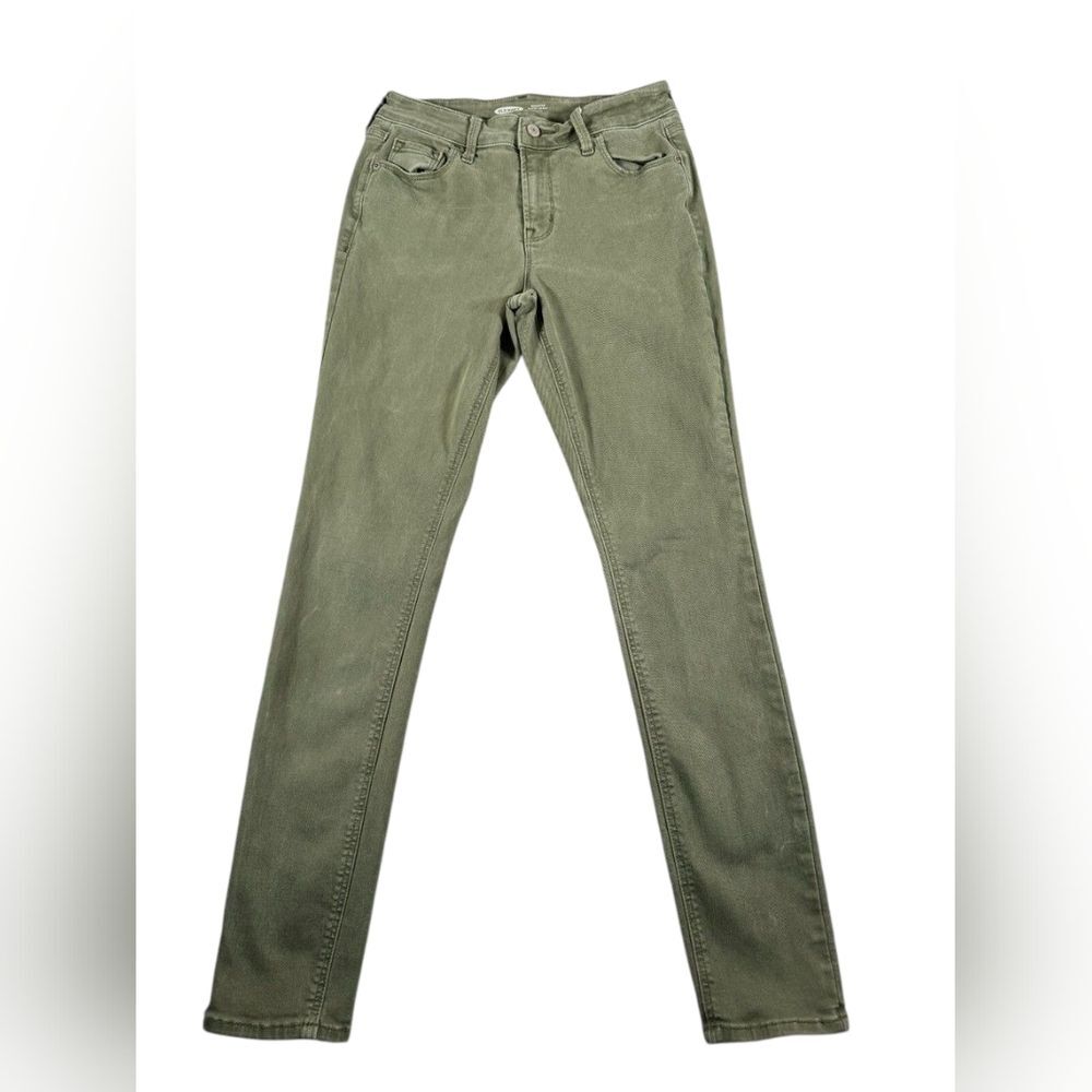 Old Navy Rockstar Jeans Womens 6 Super Skinny Mid Rise Olive Green Goblincore